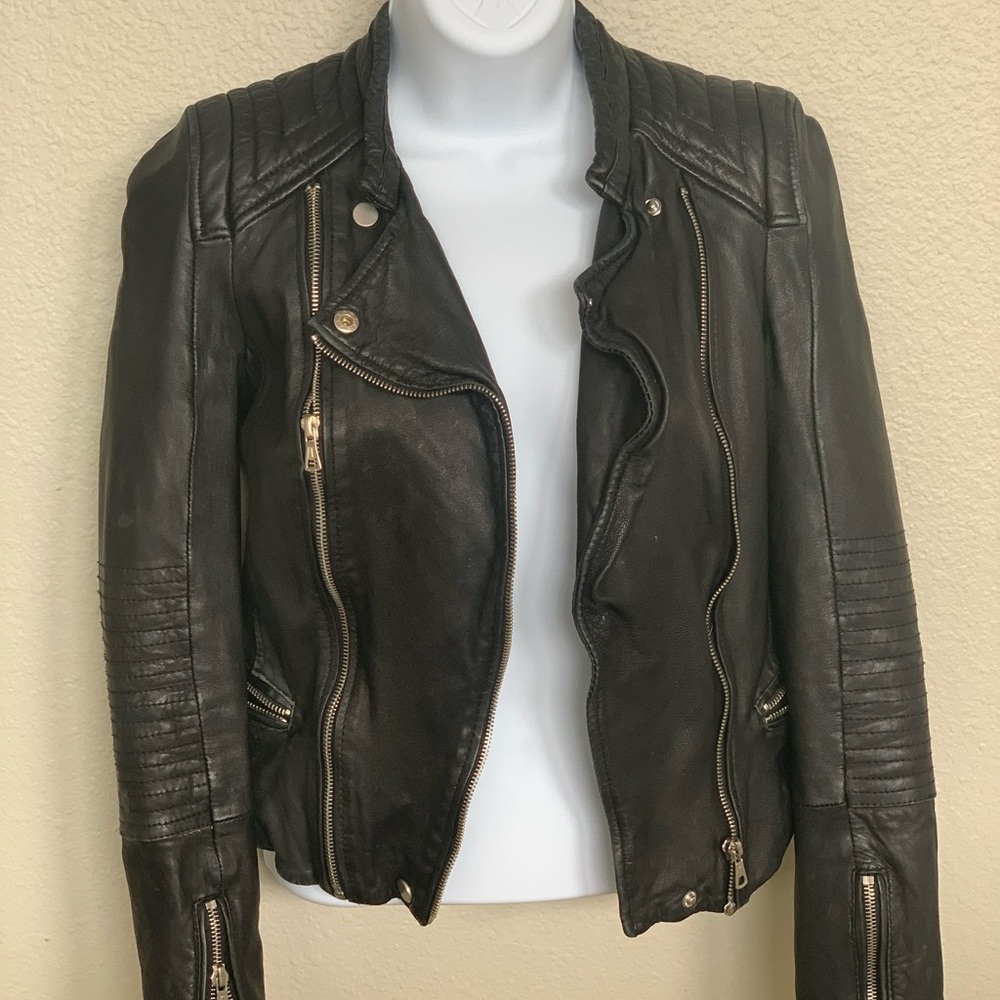 Faux leather jacket